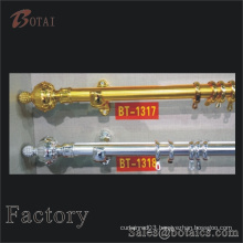 steel golden color paper coated curtain rod